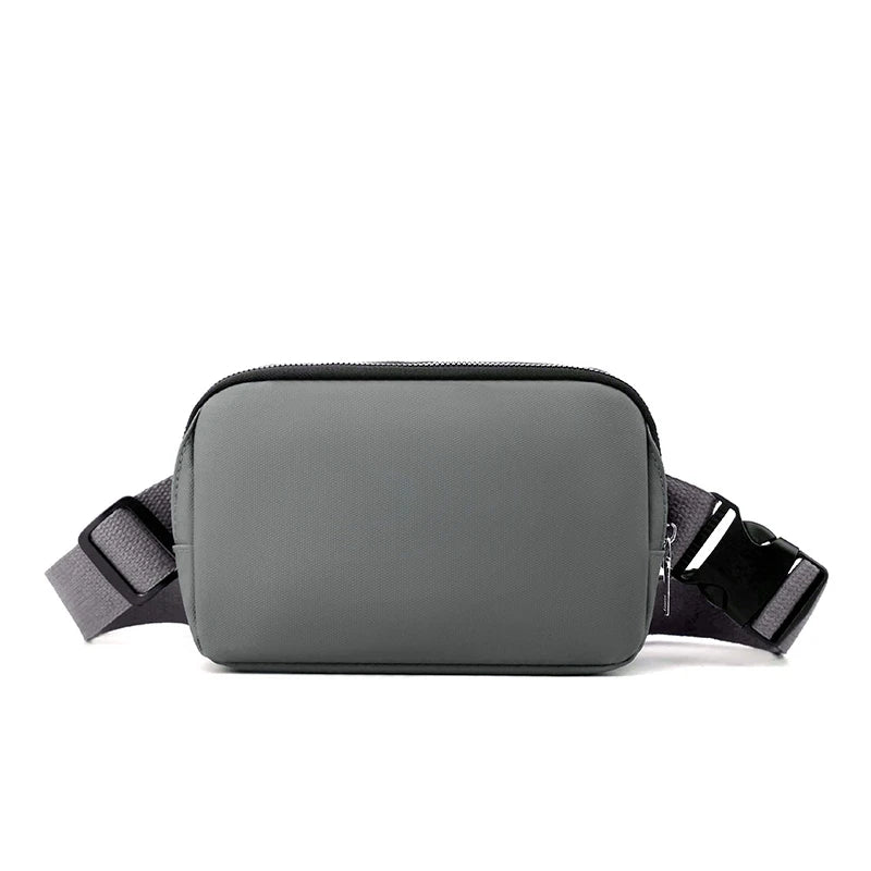 Unisex Schwarze Gürteltasche – Verstellbarer Schultergurt | Outdoor Crossbody Brusttasche, Langlebig & Modisch Kaufschwan® Grau