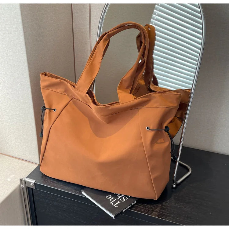 Casual Fashion Tote Bag mit Großer Kapazität – Damen Schultertasche für Reisen & Alltag | Ästhetische Handtasche mit Kordelzug Kaufschwan®