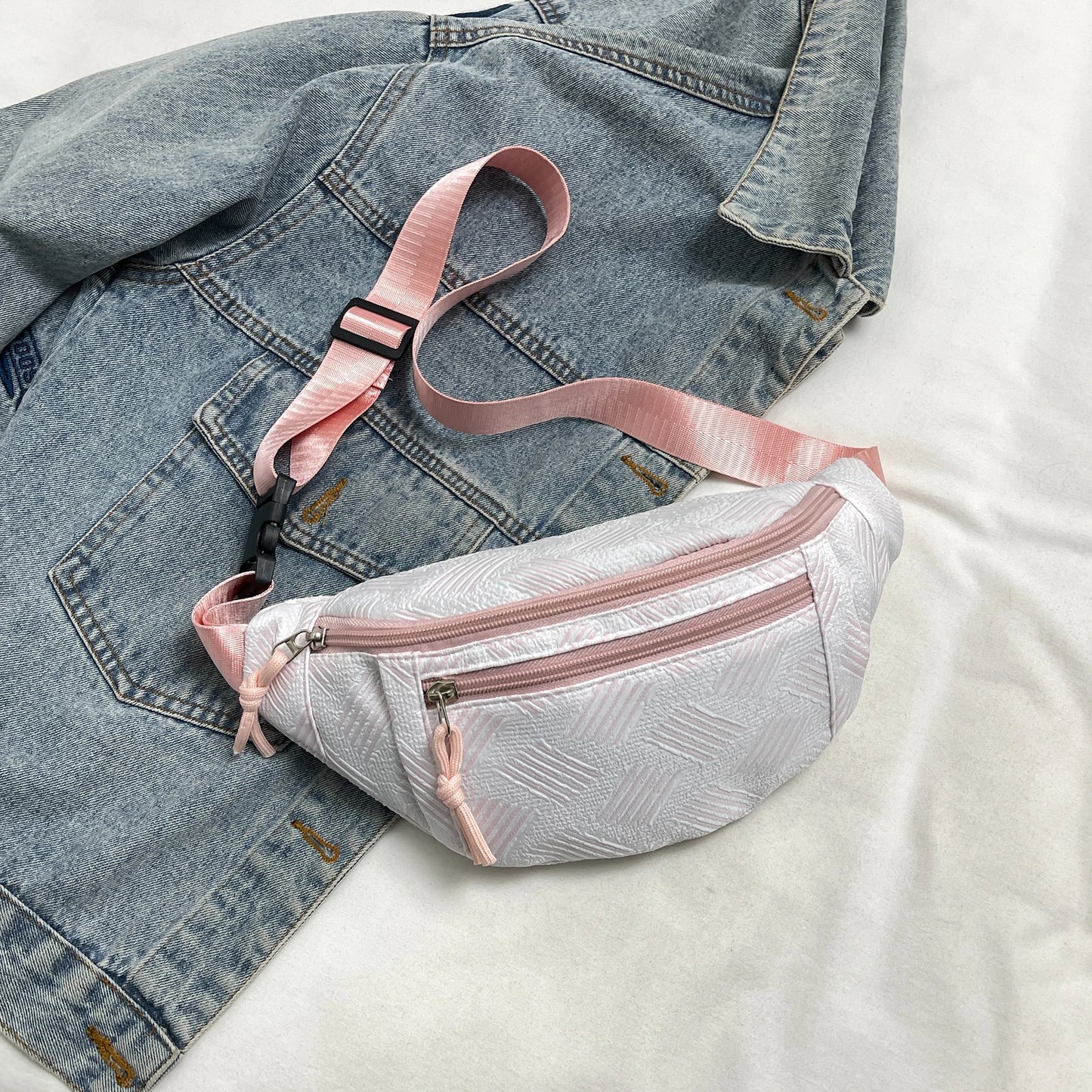 Damen Gürteltasche – Schlichte Nischen Brusttasche | Modische Hüfttasche für Studentinnen & Alltag Kaufschwan® Rosa