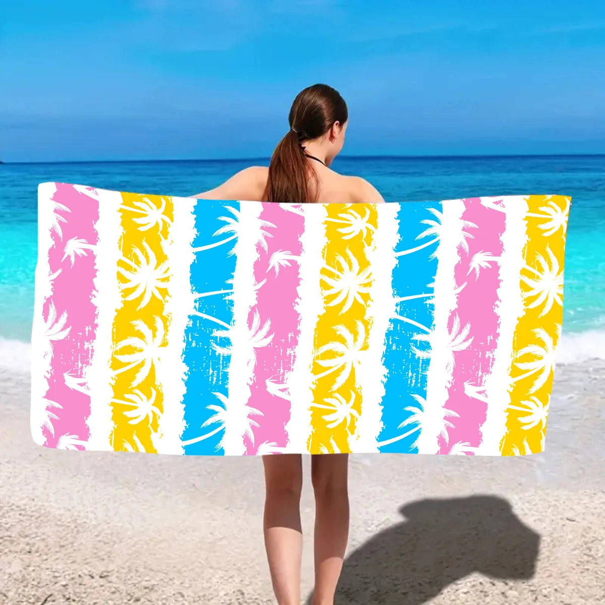 Ultrafeines Mikrofaser Strandtuch – Schnell Trocknend & Saugfähig | Multifunktionales Handtuch für Schwimmen, Yoga, Reisen & Camping