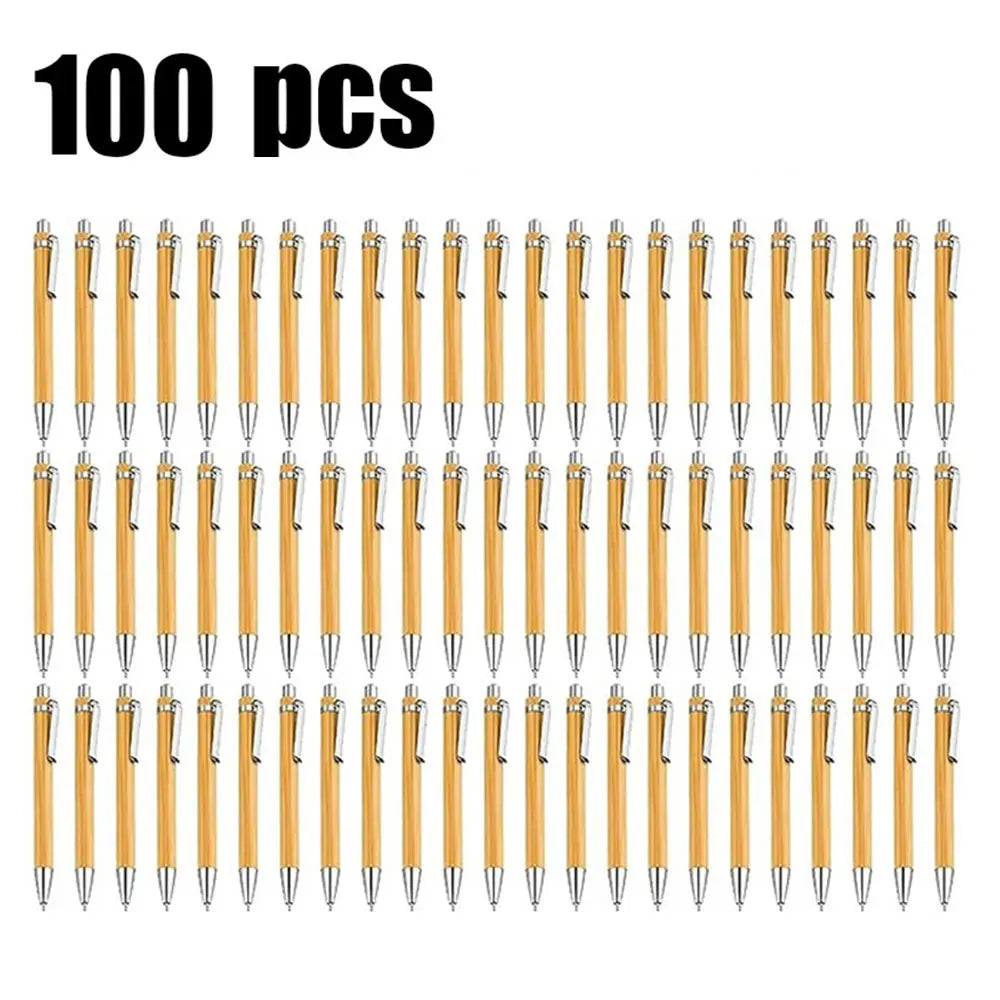 20–200 Stück Bambus-Kugelschreiber mit Gravur – Personalisierter Logo-Stift | Umweltfreundliches Geschenk für Hochzeit, Taufe & Baby-Party