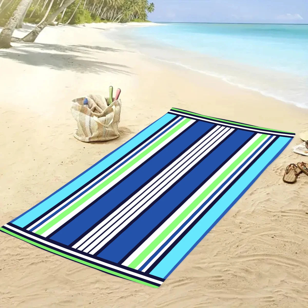 Ultrafeines Mikrofaser Strandtuch – Schnell Trocknend & Saugfähig | Multifunktionales Handtuch für Schwimmen, Yoga, Reisen & Camping