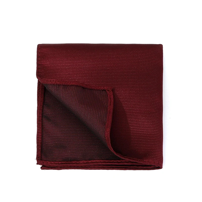 Klassisches Herren Einstecktuch – Mehrfarbig, Einfarbig & Gestreift, Elegantes Business-Accessoire für Anzüge Kaufschwan® Dunkelrot