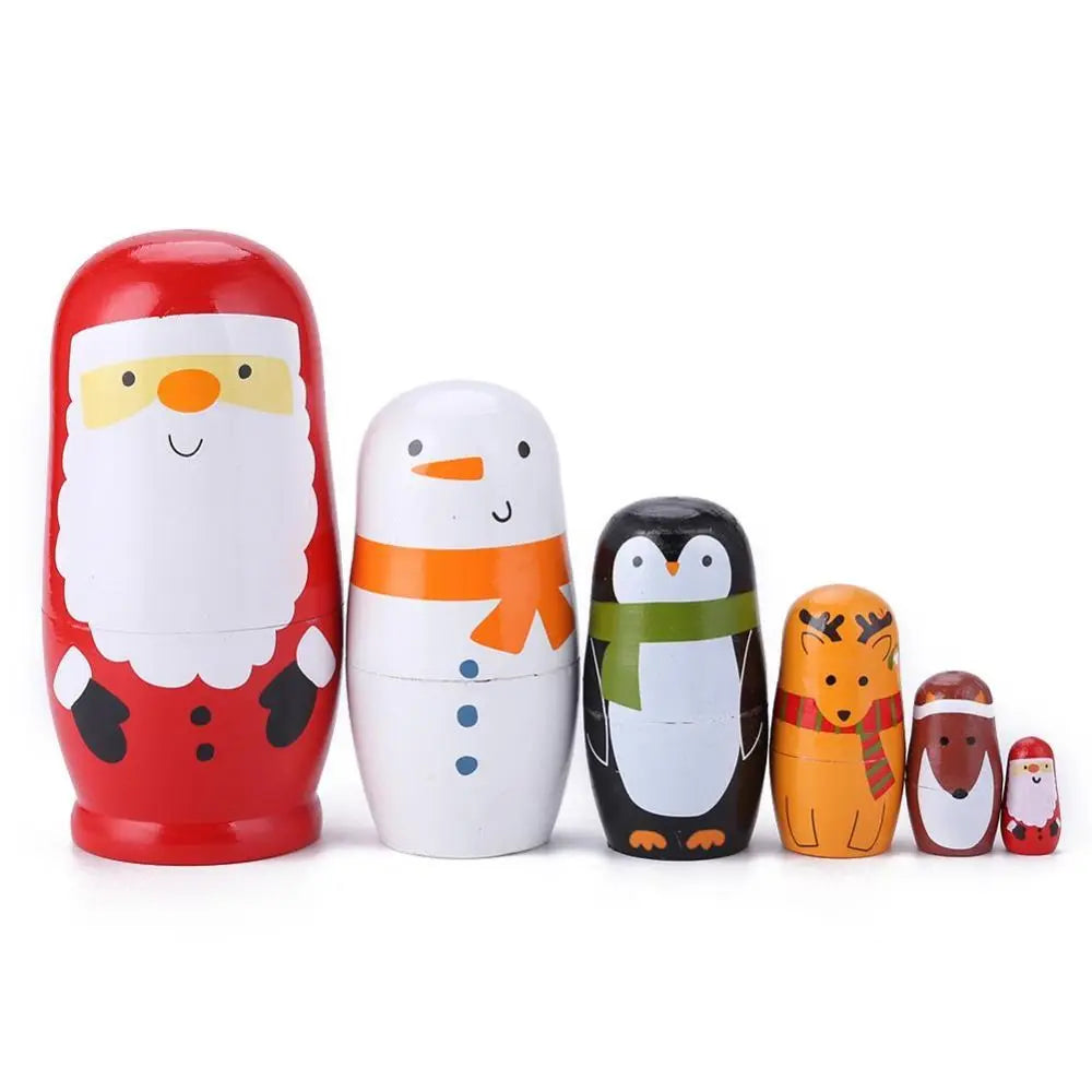 Holz-Matrjoschka – Russische Nestpuppen Set | Dekoration & Spielzeug Geschenk für Kinder