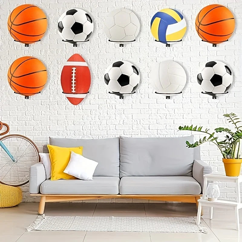 1 Stück / 2 Stück Metall Wandhalterung für Sportbälle – Robuster Wandständer für Basketball, Fußball & Volleyball Kaufschwan®