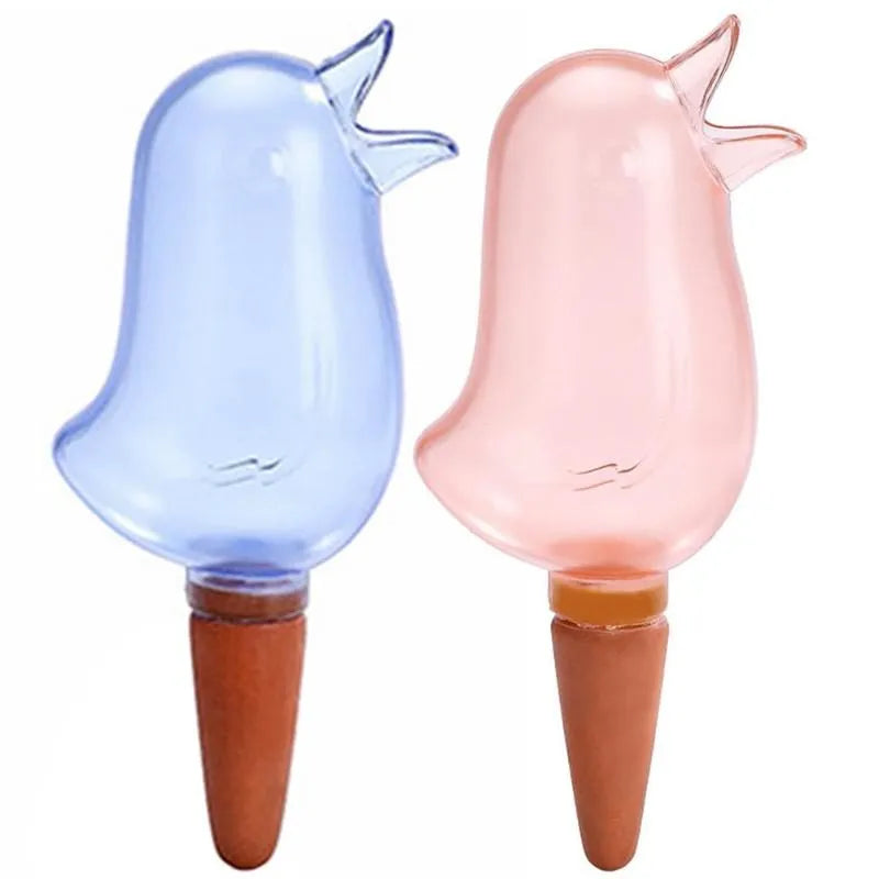 Automatische Pflanzenbewässerung im Vogel Design – Selbstbewässernder Pflanzenspike | Tropfbewässerungssystem für Zimmerpflanzen & Blumentöpfe