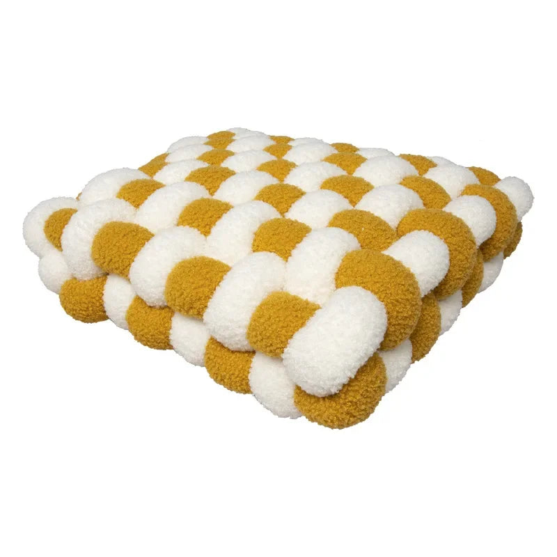 Luxuriöses Kissen für Wohnzimmer | Weicher Lammfell Dekokissen für Sofa & Stuhl | Komfortables Sitzkissen für Zuhause
