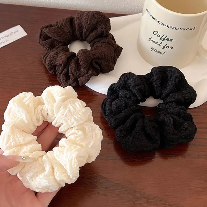 Haargummi Großes Scrunchie Einfarbig | Weiches Haargummi für Damen & Mädchen | Schonender Zopfhalter & Dutt-Accessoire Kaufschwan®