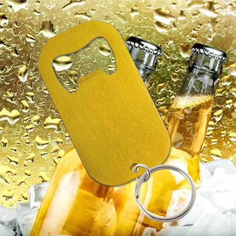 50 Stück Personalisierte Flaschenöffner-Schlüsselanhänger – Kostenlos graviert mit Logo | Edelstahl, Geschenk für Hochzeit, Geburtstag & Taufe