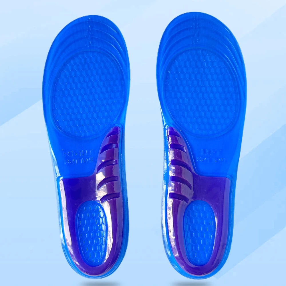 Silikon Gel Einlegesohlen für Schuhe | Weiche Stoßdämpfende Sportschuhe Einlagen | Rutschfeste Fußpflege Einlagen für Damen & Herren Kaufschwan®