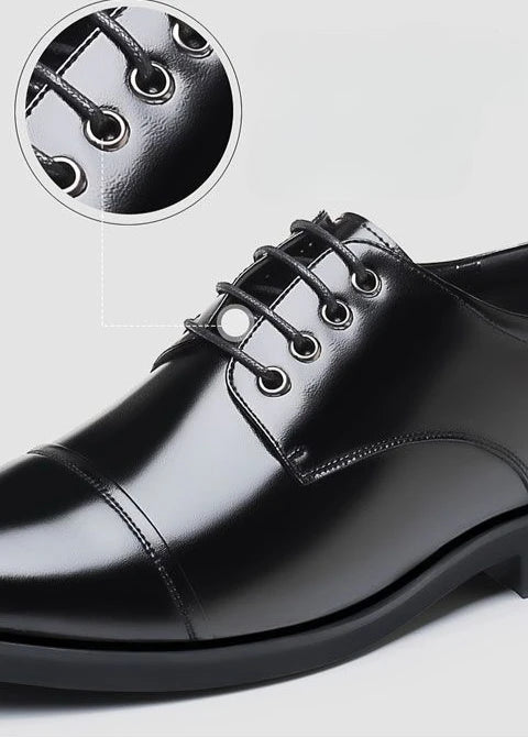 Herren Schnürschuhe mit Runder Spitze – Klassische Business- & Freizeitschuhe | Elegante Lederschuhe für Frühjahr & Herbst Kaufschwan®