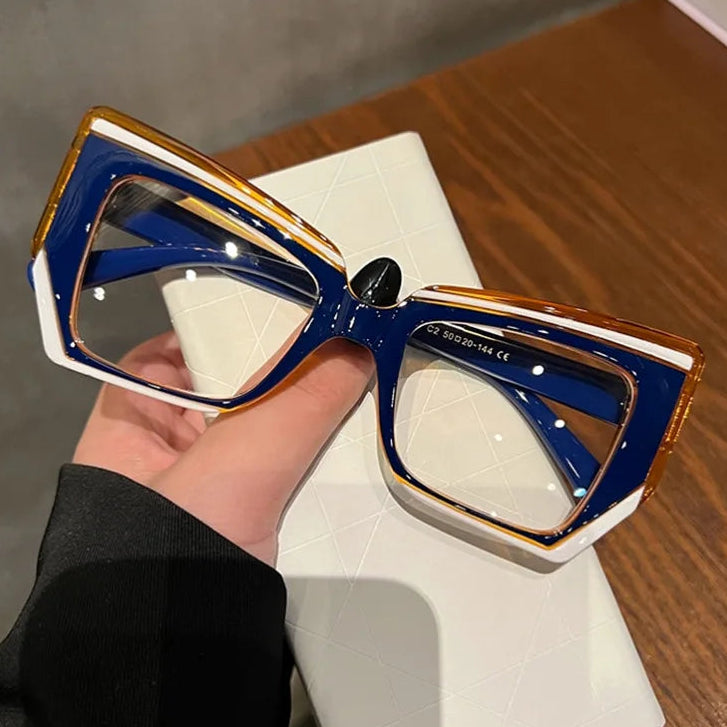 Computer Glasses Frame Women Men Anti Blue Light Polygon Special-Shaped Eyewear Blocking Glasses Optical Spectacle Eyeglass Kaufschwan®
