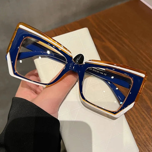 Computer Glasses Frame Women Men Anti Blue Light Polygon Special-Shaped Eyewear Blocking Glasses Optical Spectacle Eyeglass Kaufschwan®