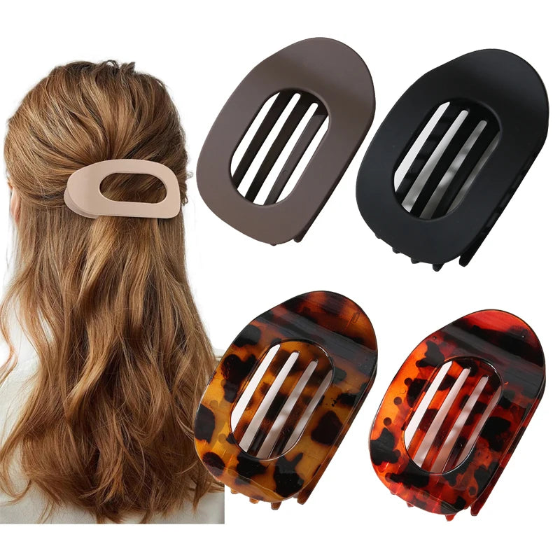 Modische Ovale Leoparden Haarklammern – Große Runde Haarklammer für Damen Kaufschwan® 4er Set 3