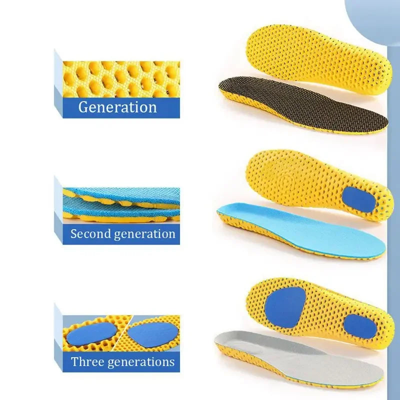 Neue Orthopädische Memory Foam Einlegesohlen | Atmungsaktive Mesh Sporteinlagen für Damen & Herren | Dämpfung & Fußgewölbeunterstützung Kaufschwan®