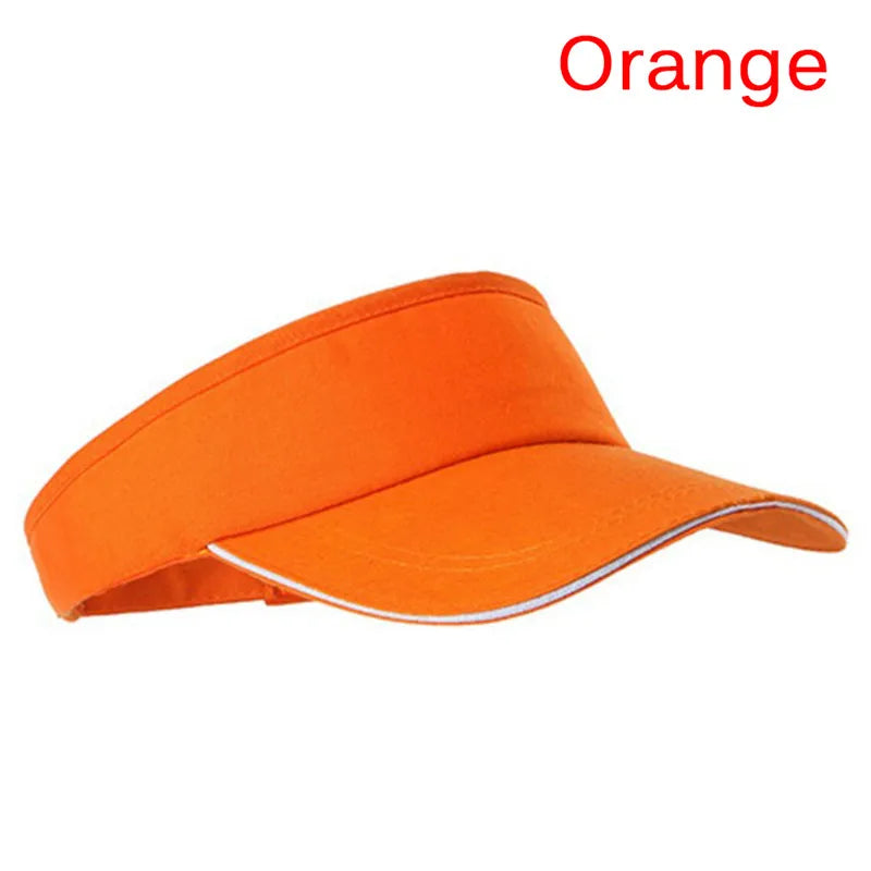 Tennis Visor Kappe für Damen & Herren – Verstellbare Sport Sonnenkappe | Leichte Lauf-, Strand- & Outdoor Tennis Mütze Kaufschwan® Orange