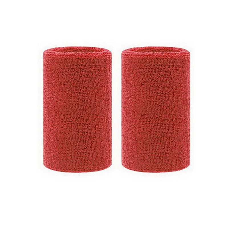 2 Stück Sport Schweißbänder – Schweißabsorbierende Tennis & Fitness Armbänder | Atmungsaktive Elastische Handgelenkbänder für Damen & Herren Kaufschwan® 2 Stück rot 11 cm