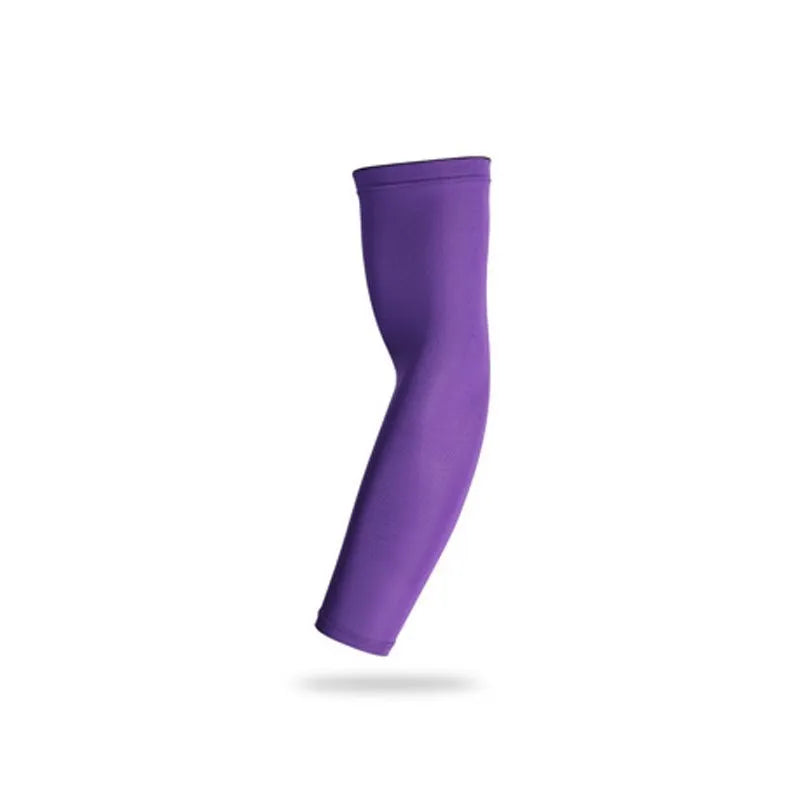 1 Stück Sport Kompressions Armmanschette – UV Schutz Ärmel für Basketball, Laufen, Radfahren & Volleyball Kaufschwan® 1 Stück Lila XXL
