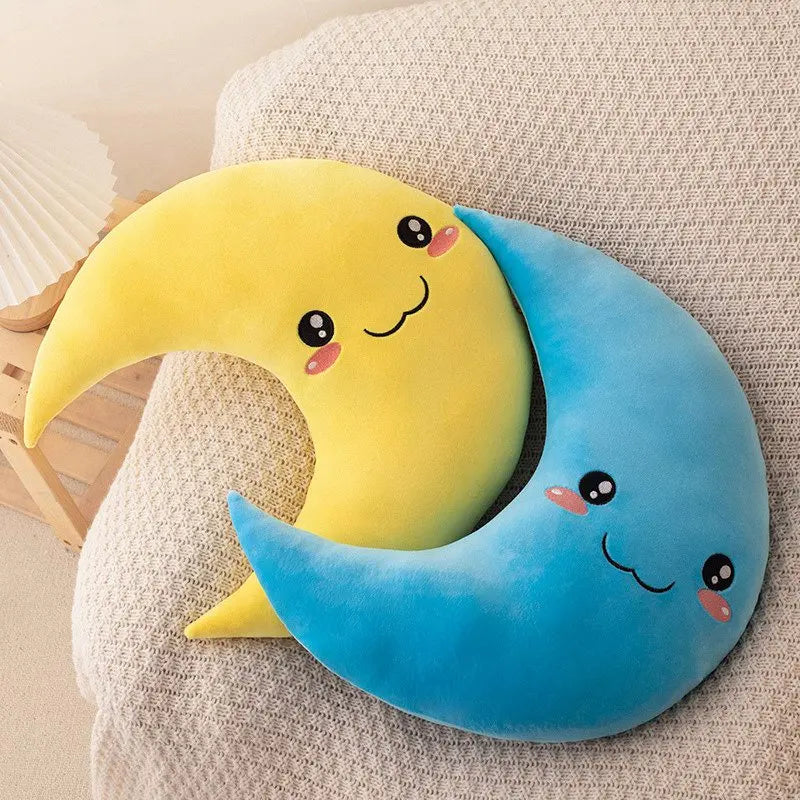 Mond Plüschkissen im Himmelstil | Weiches Süßes Mond Kissen | Baby Kuscheltier, Wurfkissen für Zuhause, Kinder & Weihnachtsgeschenk Kaufschwan®