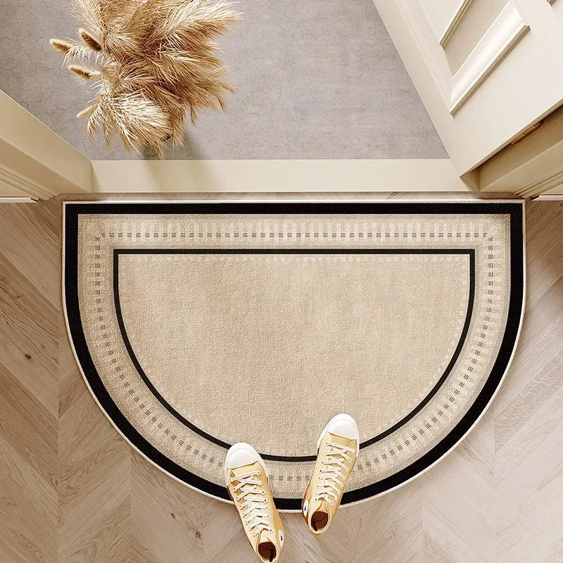 Halbkreis-Fußmatte – Rutschfeste Türmatte für Innen & Außen, Dekorativer Teppich für Eingangsbereich und Wohnzimmer Kaufschwan® Style 2 50x80cm 20x31inch