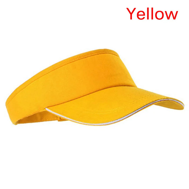 Tennis Visor Kappe für Damen & Herren – Verstellbare Sport Sonnenkappe | Leichte Lauf-, Strand- & Outdoor Tennis Mütze Kaufschwan® Gelb