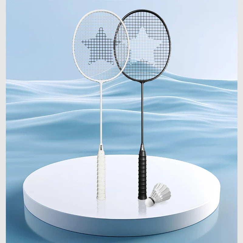 Professionelles Badminton Set – 4U Aluminium-Carbon Schläger mit 2 Federbällen & Tragetasche | Outdoor Trainings Battledore Set Kaufschwan®