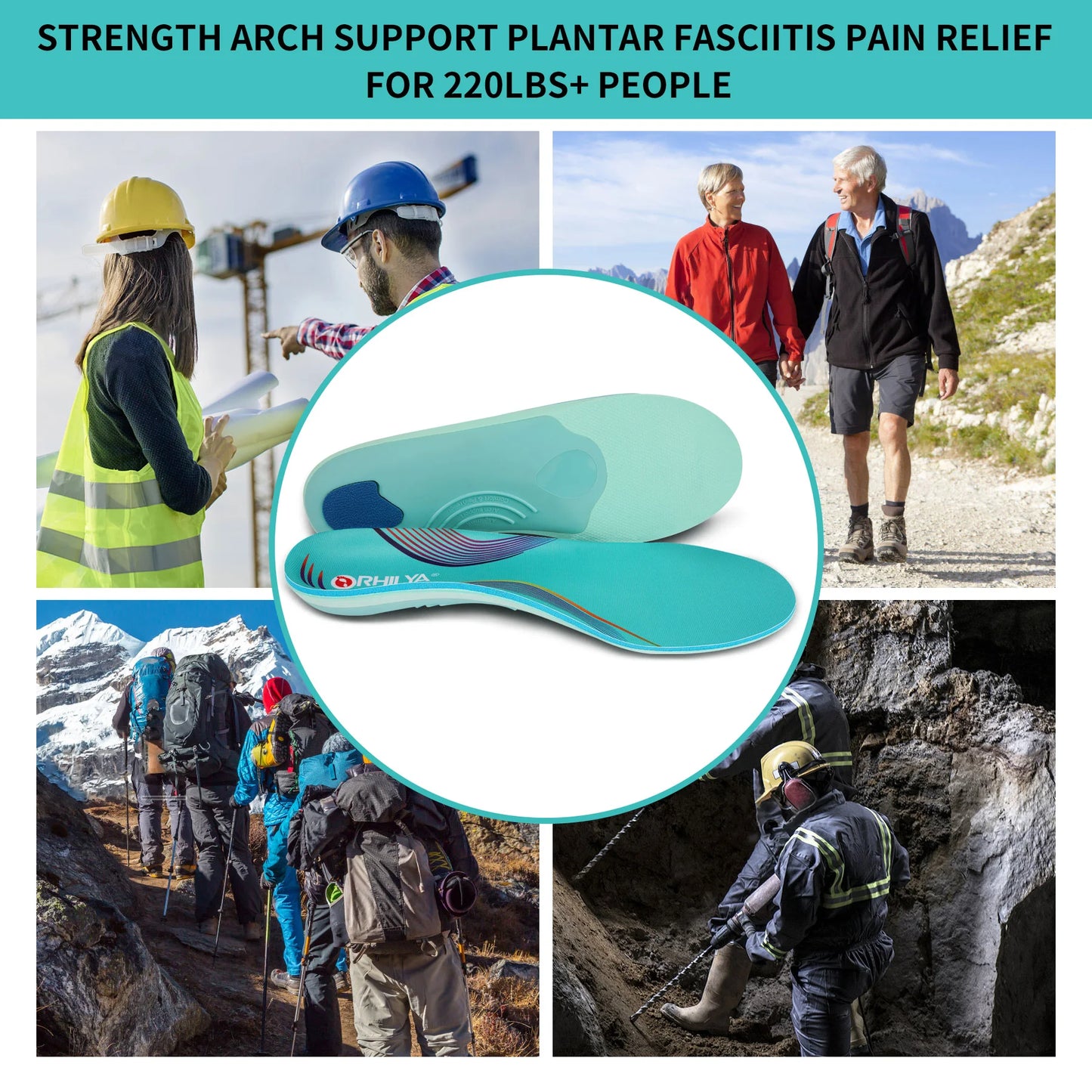 Orthopädische Sporteinlagen 220lbs+ – Hohe Fußgewölbestütze für Damen & Herren | Plattfüße, Fersenschmerzen, Plantarfasziitis Kaufschwan®