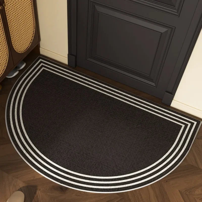 Halbkreis-Fußmatte – Rutschfeste Türmatte für Innen & Außen, Dekorativer Teppich für Eingangsbereich und Wohnzimmer Kaufschwan® Style 3 50x80cm 20x31inch