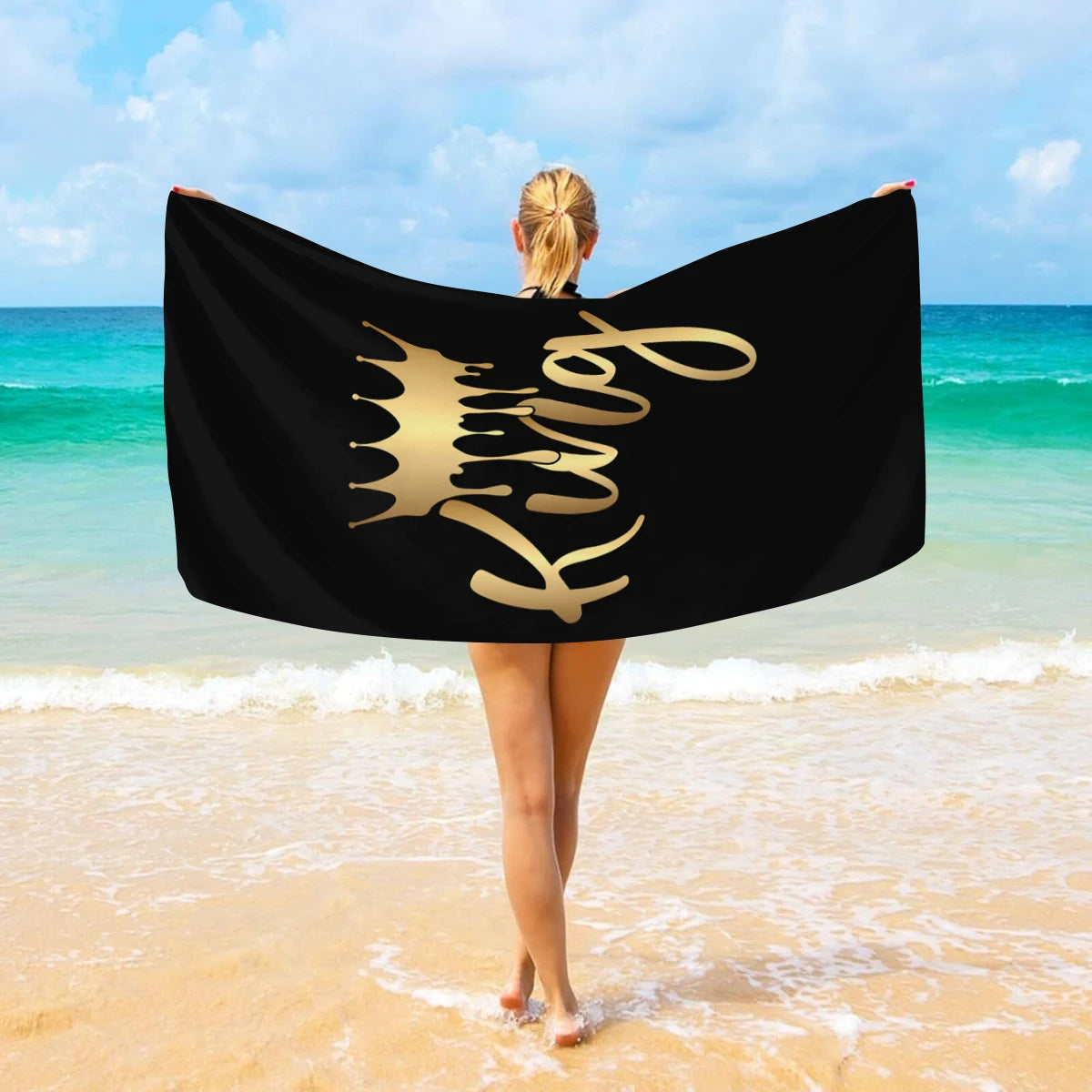 King & Queen Strandtücher – Schnell Trocknende Ultrafeine Mikrofaser Handtücher | Saugfähige Stranddecken für Schwimmen & Reisen