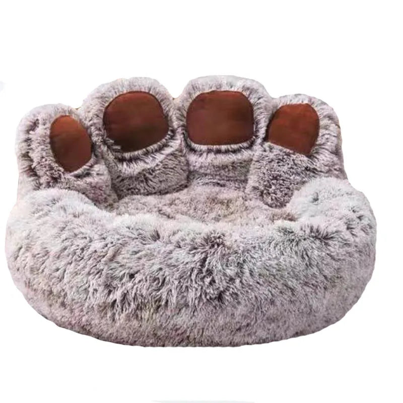 Flauschiges Hundebett – Warmes Weiches Haustier Sofa für Hunde & Katzen Kaufschwan® Grau S 50cm