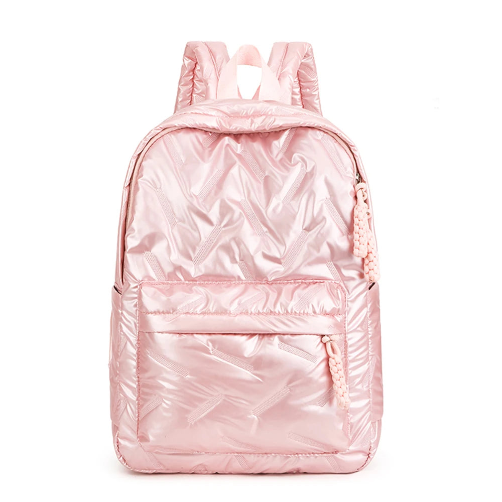 Knitter-Optik Rucksack für Damen | Großraum Studenten- & Reisetasche | Freizeit Laptop-Rucksack für Schule & Pendeln Kaufschwan® Rosa