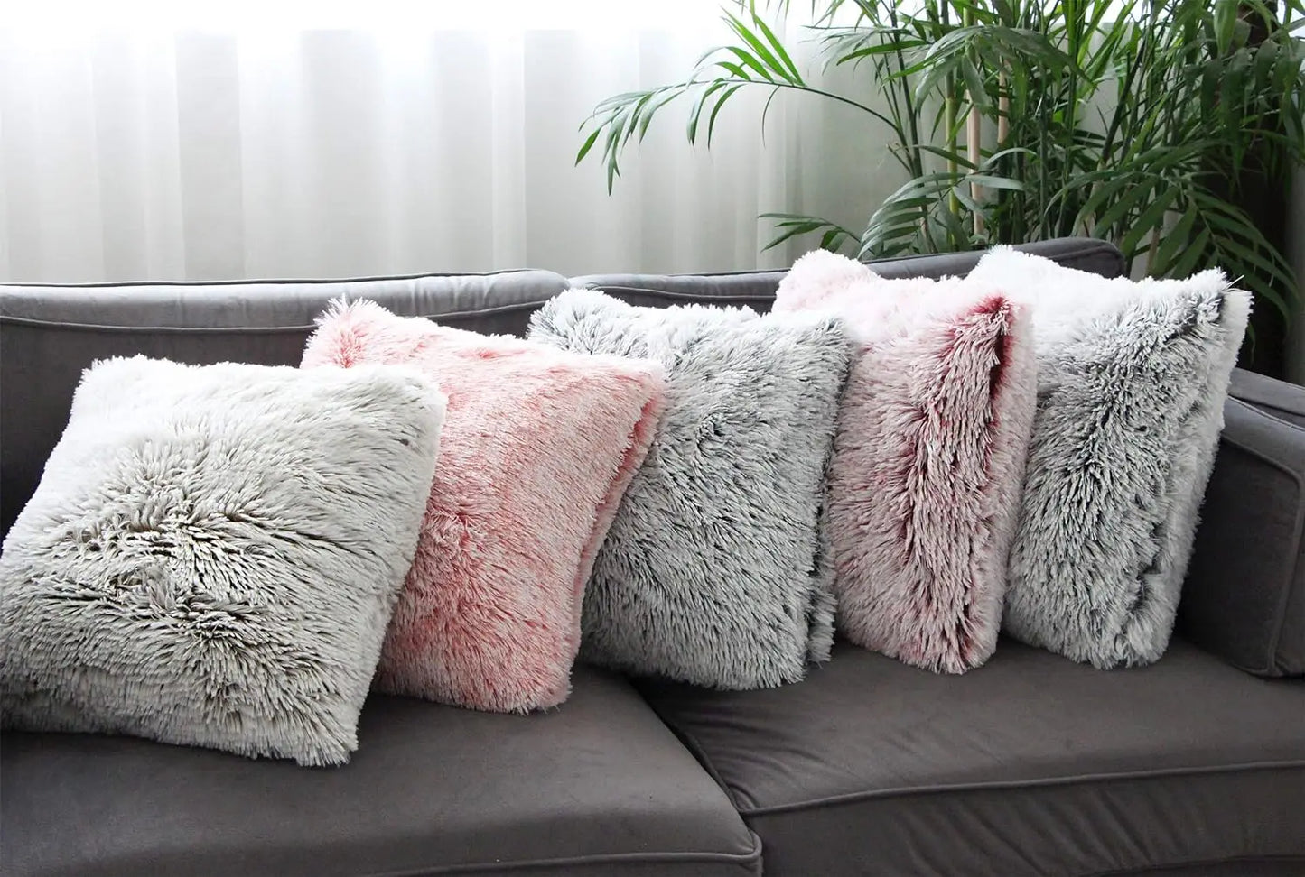 Luxuriöser Kunstfell Kissenbezug | Super Weich Flauschiger Bezug für Sofa, Bett, Stuhl & Wohnzimmer Dekor Kaufschwan®