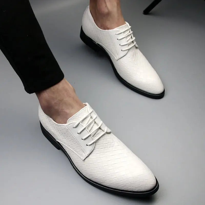 Herren Schnürschuhe Herbst/Winter – Elegante Spitzleder-Businessschuhe | Formelle Schuhe für Büro, Party & Feier zum Günstigen Preis Kaufschwan®