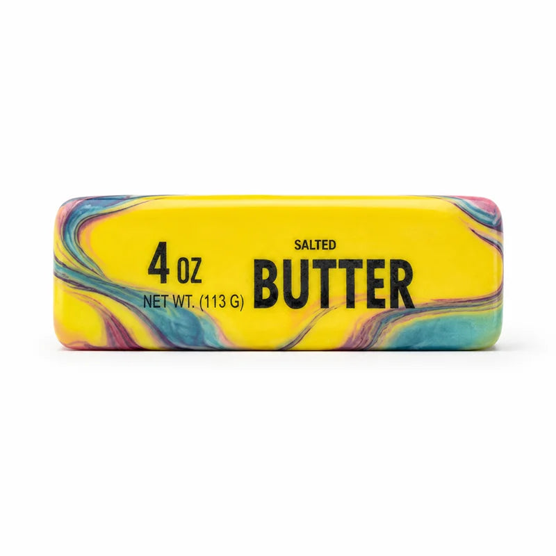 Butterstück-Squishy – Weiches Elastisches Knautsch- & Fidget-Spielzeug, Lustiger Scherzartikel & Sensorikspielzeug zum Stressabbau Kaufschwan® Butter (Bunt)