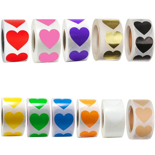 Herzförmige Aufkleber – Niedliche Etiketten für Kinder, Scrapbooking, Geburtstage, Hochzeiten, Spielzeug & Geschenkdekoration