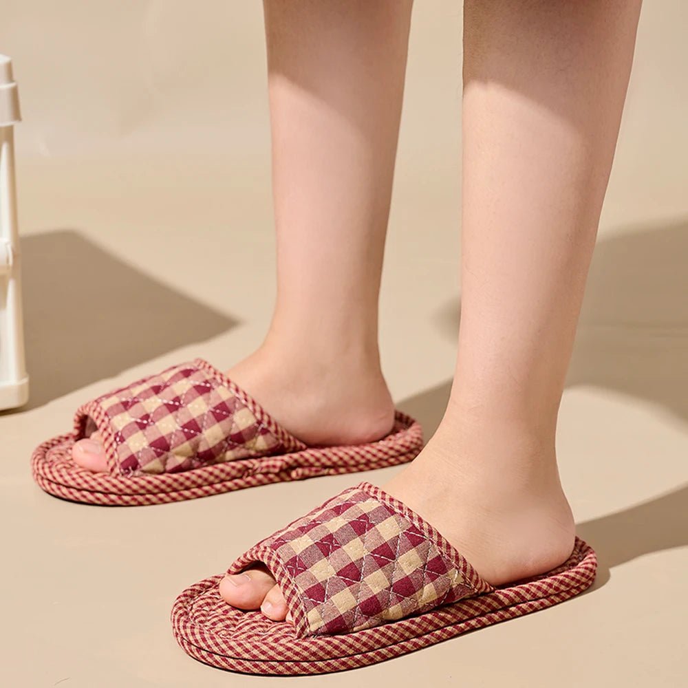 Leichte Damen & Herren Hausschuhe aus Baumwolle | Florale Retro Indoor-Schuhe | Rutschfest & Bequem für Zuhause Kaufschwan®