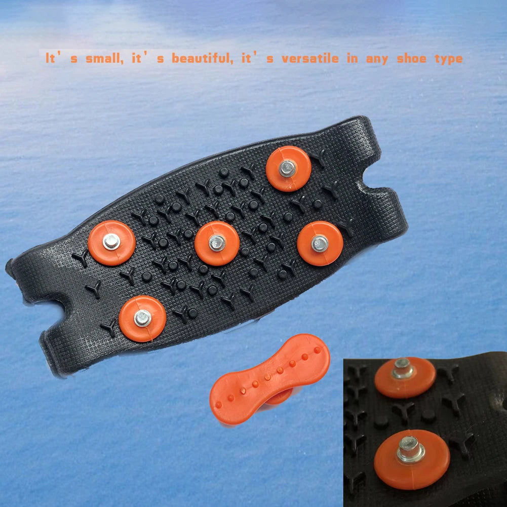 5-Zacken Anti-Rutsch Steigeisen – Unisex Schnee Krallen Schuhüberzüge für Gehen & Wandern | Winter Grips für Mehr Halt Kaufschwan®