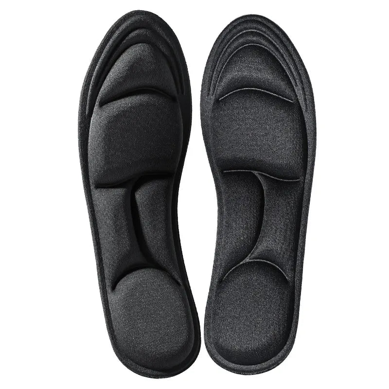 5D Massage Memory Foam Einlegesohlen – Orthopädische Atmungsaktive Schuheinlagen | 1/2/4/16 Paar | Komfort für Sport, Arbeit & Alltag Kaufschwan® Schwarz EU35-36