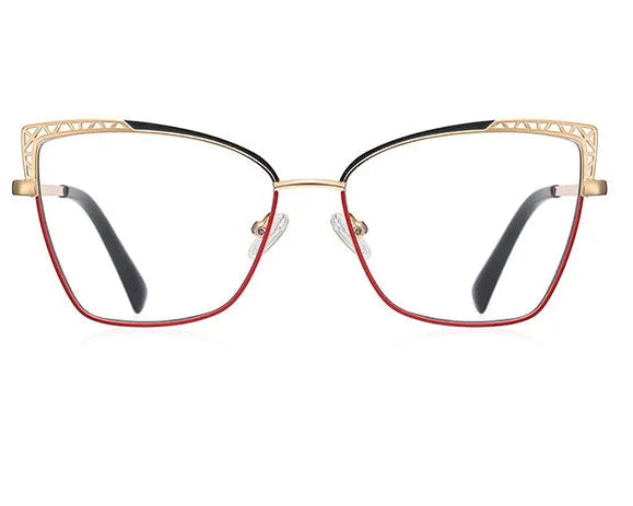 Cat-eye Anti-blue Light Glasses With Plain Face And Metal Frame 99007 Kaufschwan®