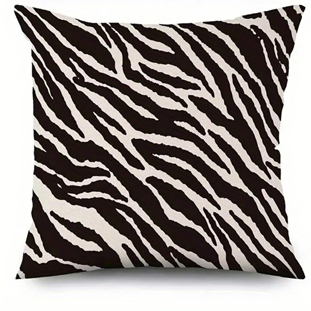 Schwarz-Weiß Zebra Muster Kissenbezüge | Dekorativer Bezug für Sofa, Auto & Schlafzimmer Kaufschwan®