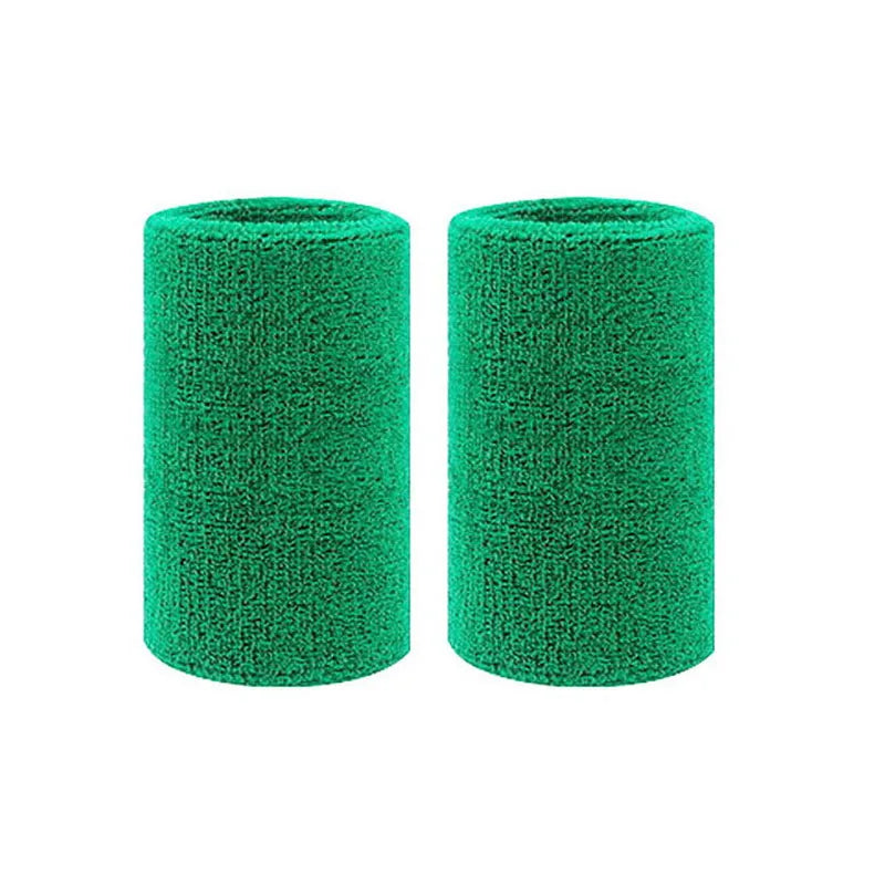 2 Stück Sport Schweißbänder – Schweißabsorbierende Tennis & Fitness Armbänder | Atmungsaktive Elastische Handgelenkbänder für Damen & Herren Kaufschwan® 2 Stück grün 11 cm