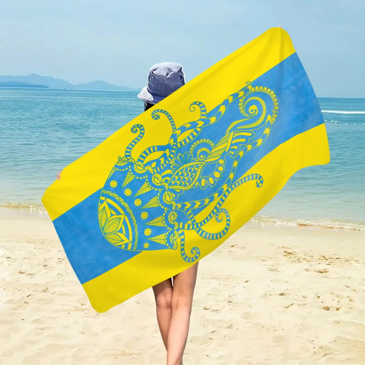 Großes Strandtuch aus Ultrafeiner Mikrofaser – Schnell Trocknend & Saugfähig | Multifunktionales Schwimm- & Reisetuch