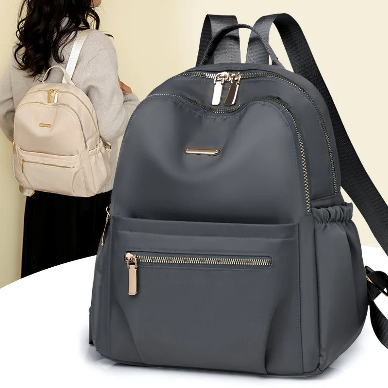 Großraum-Rucksack für Damen | Nylon Freizeit-Reise-Rucksack | Vielseitiger Solider Tagesrucksack für Frauen Kaufschwan®
