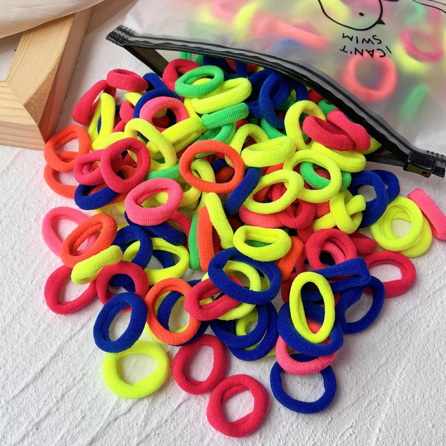 20/50 Stück Elastische Haargummis für Kinder | Bunte Süße Scrunchies & Haargummis für Mädchen & Babys | Weiche Haar-Accessoires