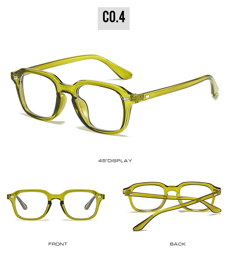 New Square Blue Light Blocking Glasses Men Unisex Women Rivets Transparent Anti Blue Light Computer Glasses Kaufschwan®