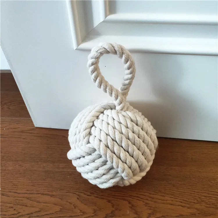 Türstopper im Mediterranen Stil – Dekorativer Seilball Türhalter | Kreatives Rustikales Design für Zuhause, Restaurants & Bars Kaufschwan®