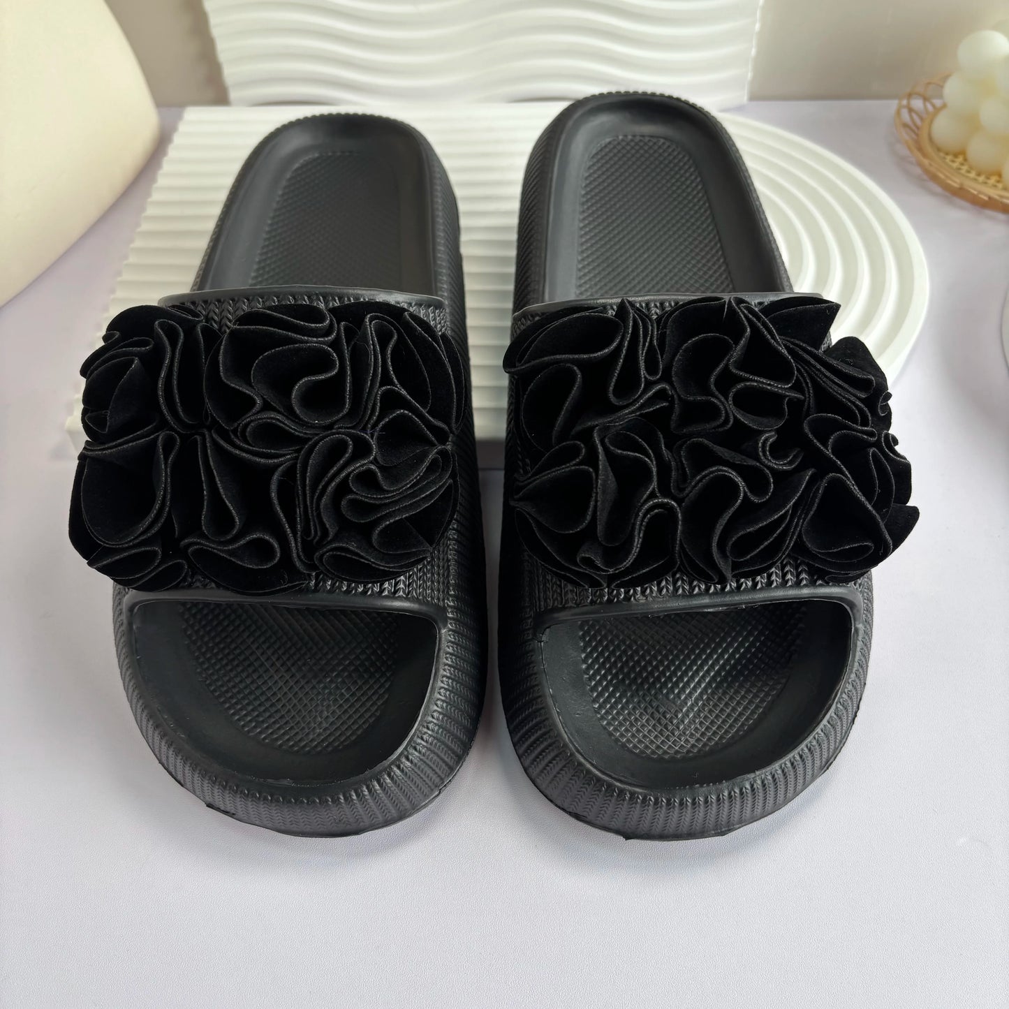 Damen Sommer Flip-Flops mit Leopardenmuster & Schleife | Weiche Dicksohlen-Cloud-Slipper | Strand- & Urlaubssandalen Kaufschwan®