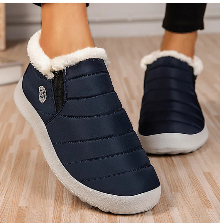 Warme Herren Schneestiefel – Unisex Wasserdichte Winter-Stiefeletten mit Plüschfutter | Rutschfeste Arbeits- & Outdoor-Schuhe Kaufschwan®
