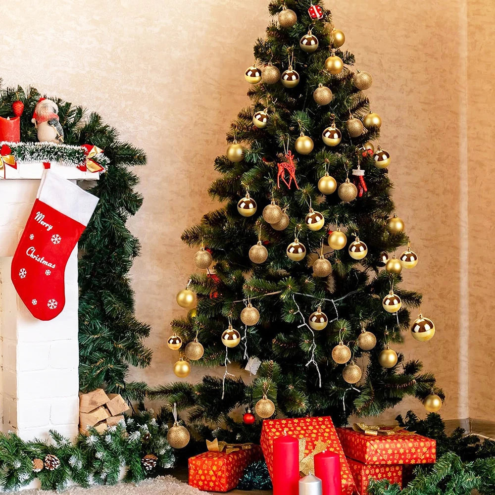 Glitzer Weihnachtskugeln – Bruchsichere Christbaum Anhänger | Festliche Deko für Weihnachten, Hochzeit & Feierlichkeiten