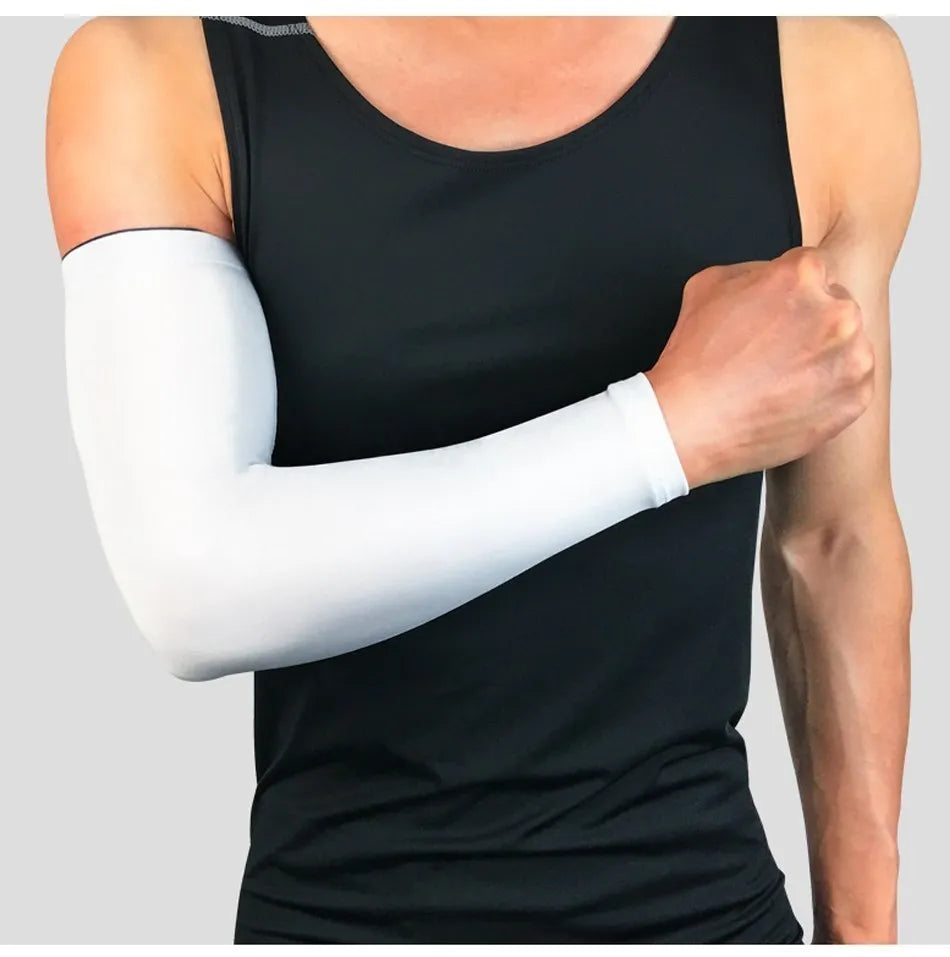 1 Stück Sport Kompressions Armmanschette – UV Schutz Ärmel für Basketball, Laufen, Radfahren & Volleyball Kaufschwan®